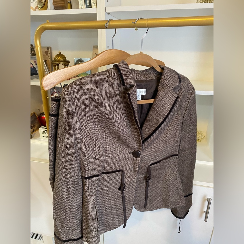 Casual Corner Brown Skirt Suit